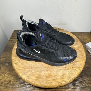 Nike Air Max 270 Shoes Womens Size 8.5 Black Blue FV0370-001 Athletic Running